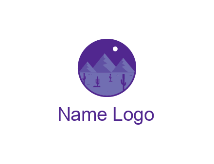 desert and mountains logo