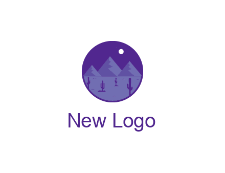 desert and mountains logo