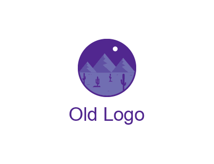 desert and mountains logo