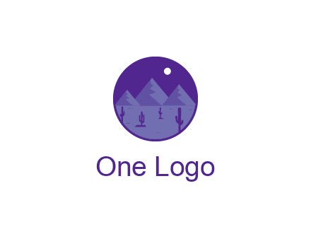 desert and mountains logo