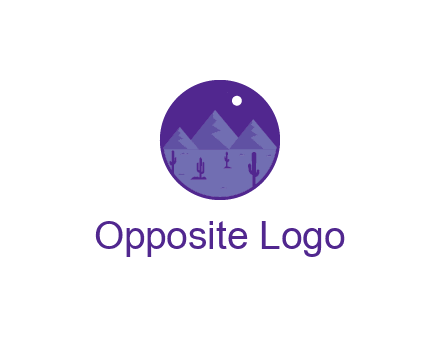 desert and mountains logo