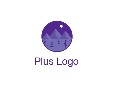 desert and mountains logo