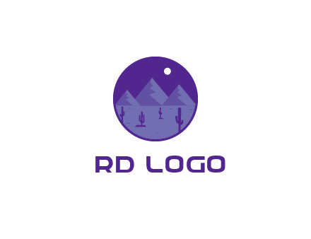 desert and mountains logo