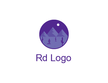 desert and mountains logo
