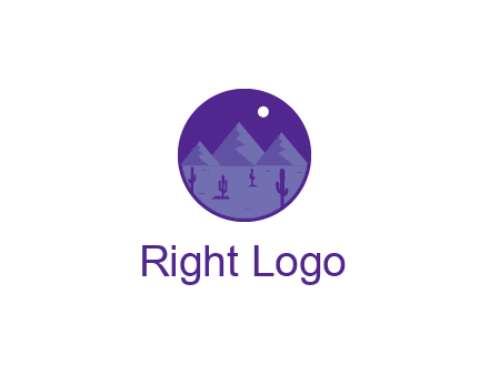 desert and mountains logo