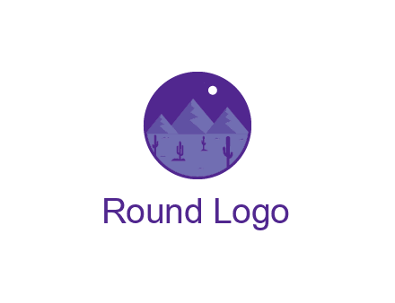 desert and mountains logo
