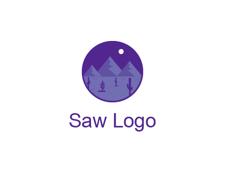 desert and mountains logo