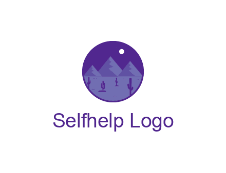 desert and mountains logo