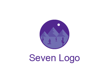 desert and mountains logo