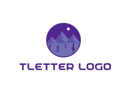 desert and mountains logo