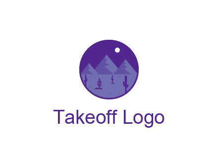 desert and mountains logo