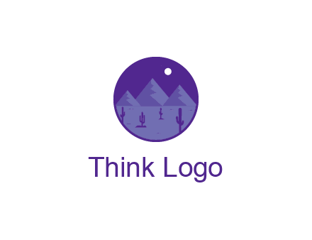 desert and mountains logo