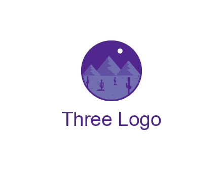 desert and mountains logo