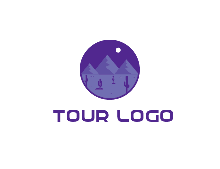 desert and mountains logo