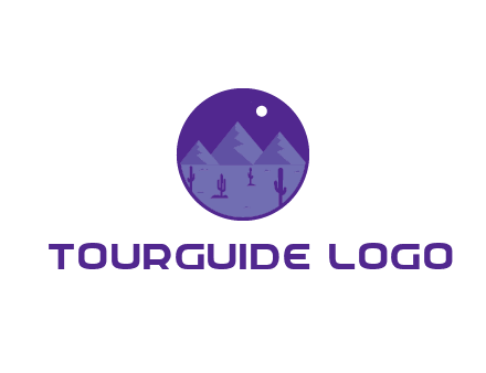 desert and mountains logo