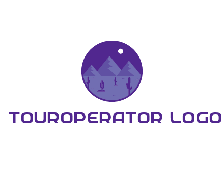 desert and mountains logo