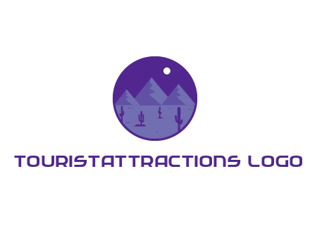 desert and mountains logo