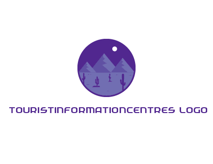 desert and mountains logo