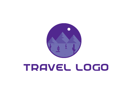 desert and mountains logo