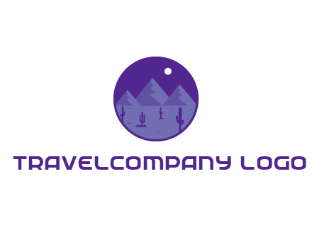 desert and mountains logo