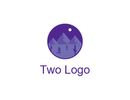 desert and mountains logo