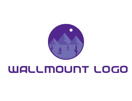 desert and mountains logo