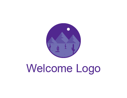 desert and mountains logo