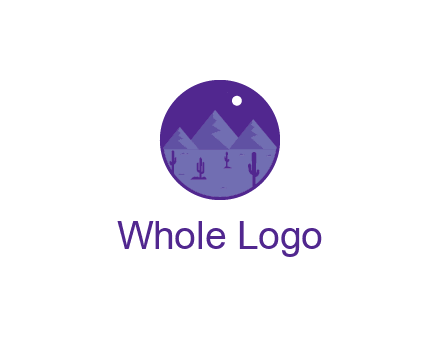 desert and mountains logo