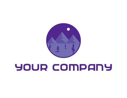 desert and mountains logo