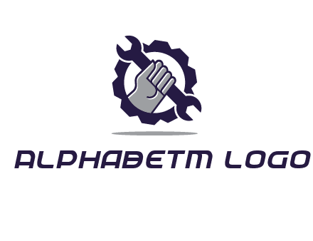 fist holding wrench with gear icon