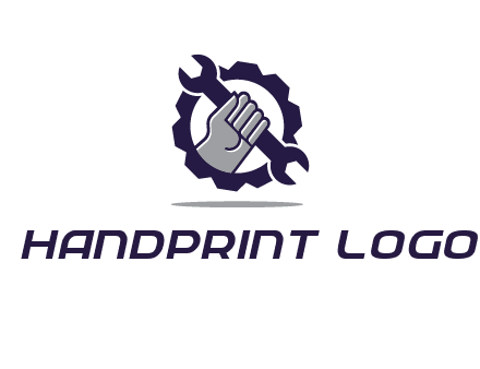 fist holding wrench with gear icon