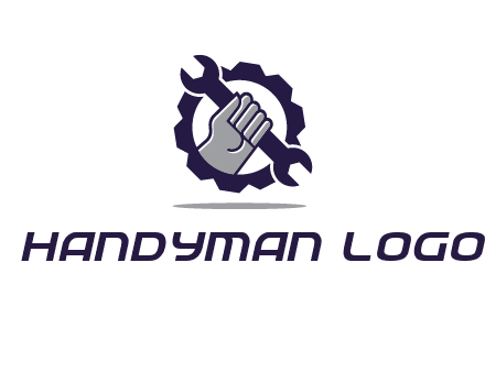 fist holding wrench with gear icon