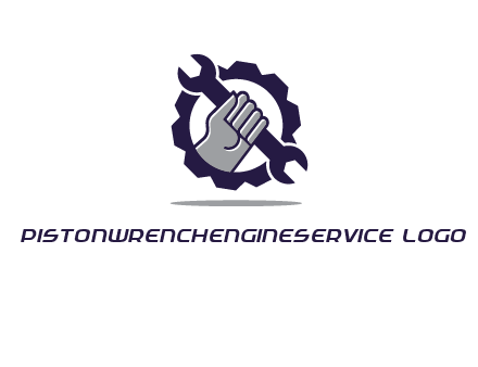 fist holding wrench with gear icon