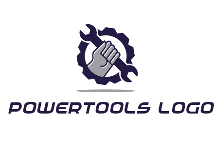 fist holding wrench with gear icon