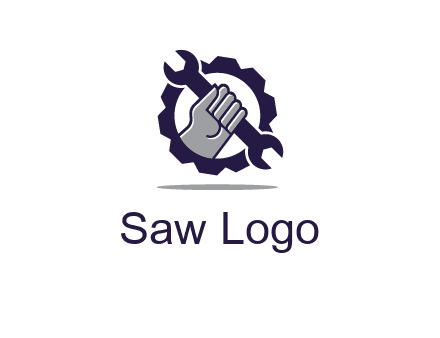 fist holding wrench with gear icon