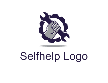 fist holding wrench with gear icon