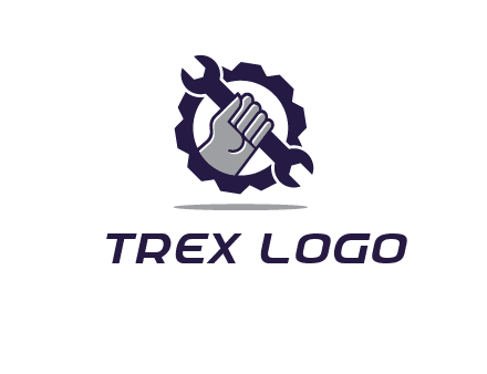 fist holding wrench with gear icon