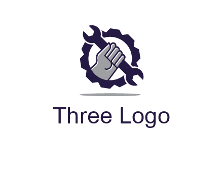 fist holding wrench with gear icon