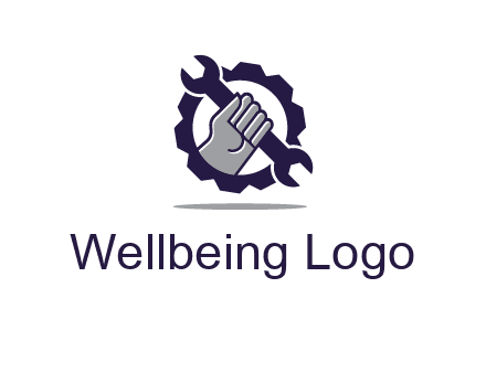 fist holding wrench with gear icon