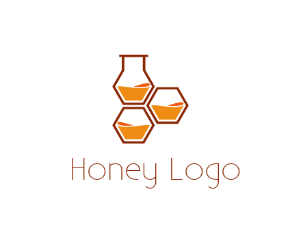 honeycomb and flask icon
