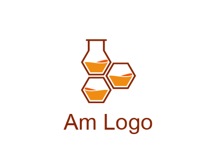 honeycomb and flask icon