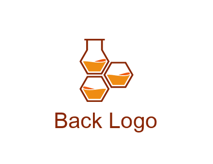 honeycomb and flask icon