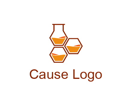 honeycomb and flask icon
