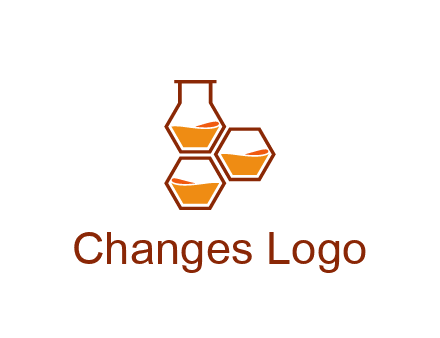 honeycomb and flask icon