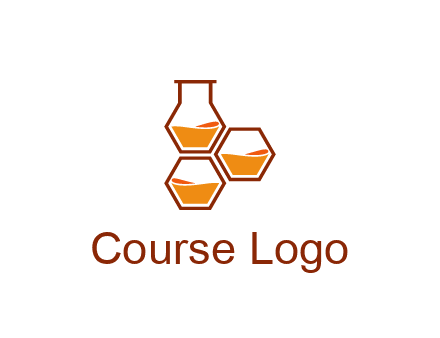 honeycomb and flask icon
