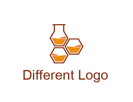 honeycomb and flask icon