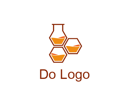 honeycomb and flask icon