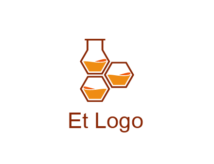 honeycomb and flask icon