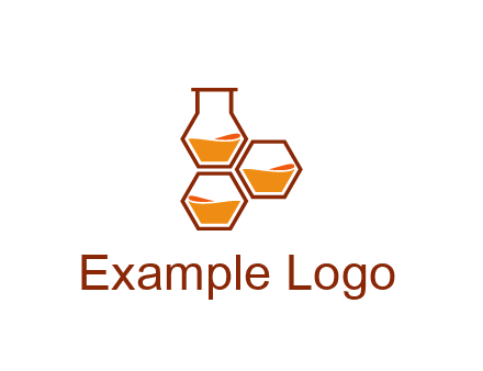 honeycomb and flask icon