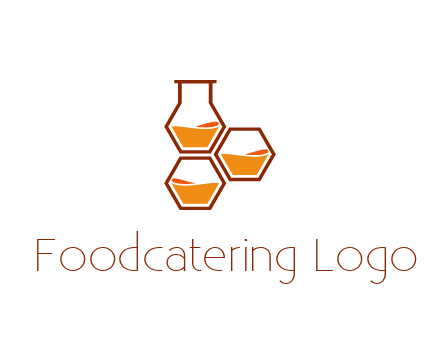 honeycomb and flask icon